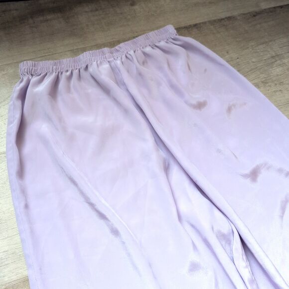 Vintage Victoria's Secret Sleep Pants Women M Satin Purple - Picture 6 of 6